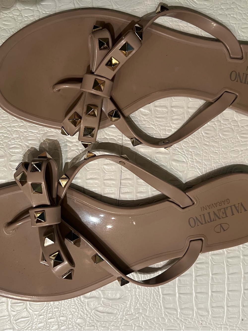 Valentino Rockstud pvc thongs. US size 9